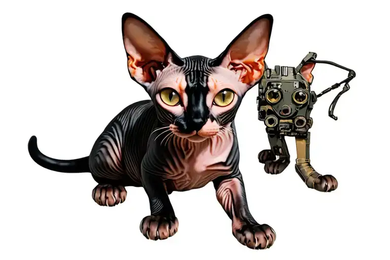 Post Apocalyptic Sphynx Cat Sitting