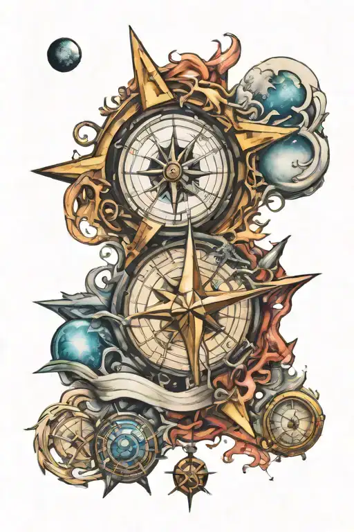 North Star And Melted Compass