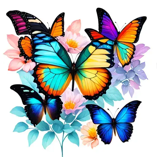 Colored Butterflies