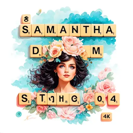 Scrabble Board Game Spelling Out Samantha Dream