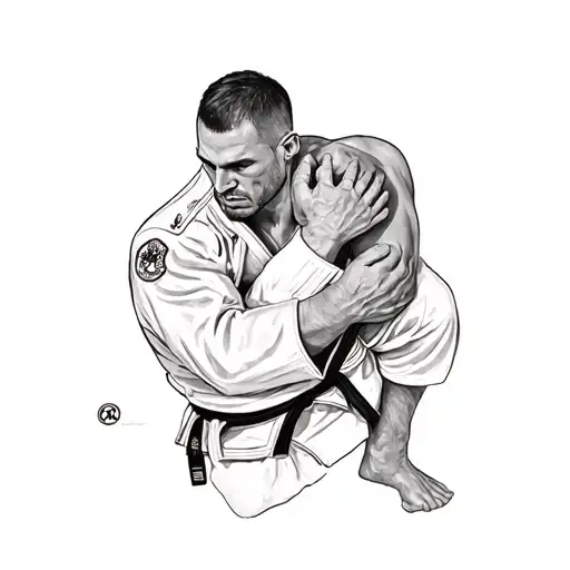 Jiu Jitsu Practictioner Doing A Choke Hold