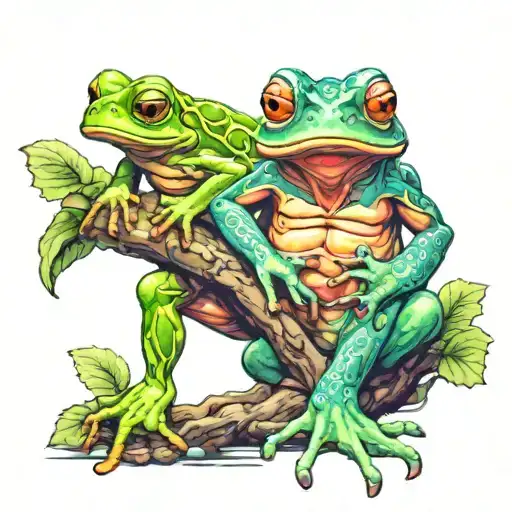 Frog And Ape Psychedelic Color