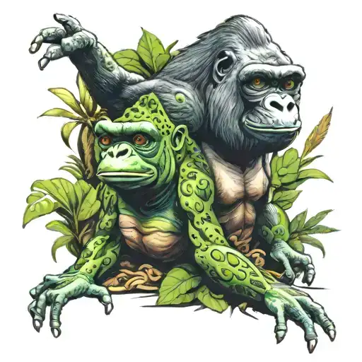 Frog And Gorilla Color