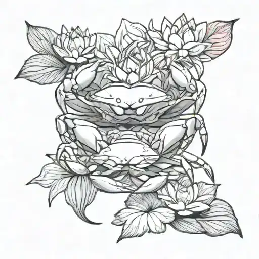 Crab An Lotus Flower