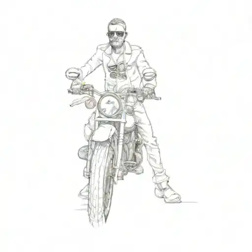 A Man On A Motorcycle