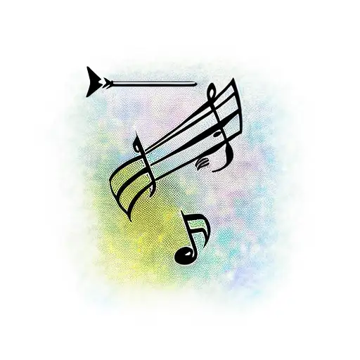 Music Note In An Arrow