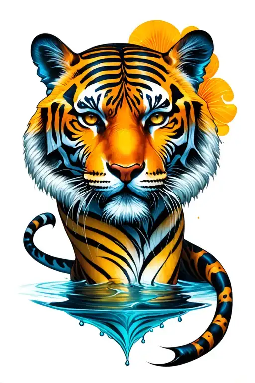Water Tiger And Libra Scales Intertwined