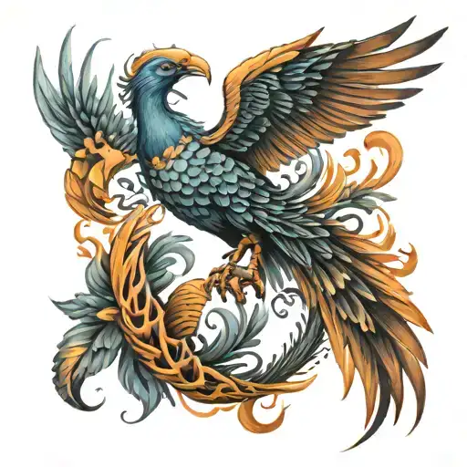 Phoenix Mit Skorpion