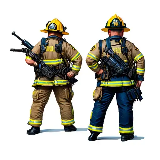 Firefighter And Police Officer