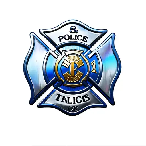 Firefighter And Police Officer Badge