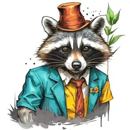 Spray Paint Raccoon