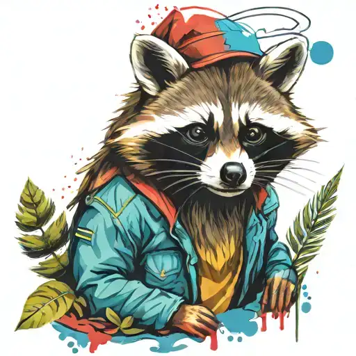 Spray Paint Raccoon