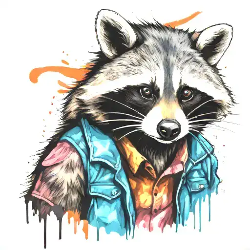 Spray Paint Raccoon