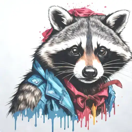 Spray Paint Raccoon