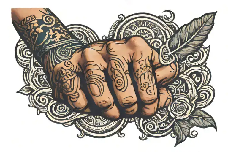 Tiny Tattoo Behind Arm Showing Attitude Whipping