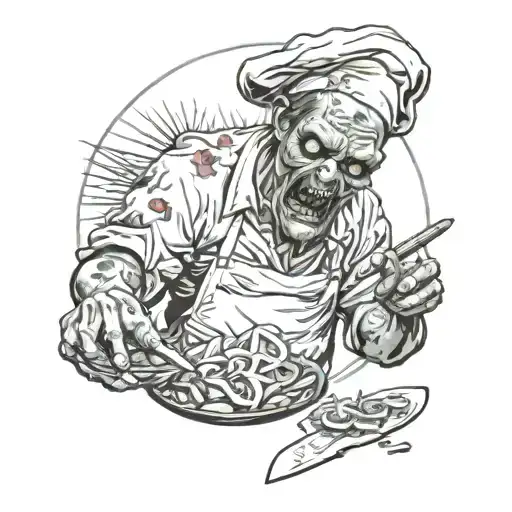 Zombie Cook With Knife