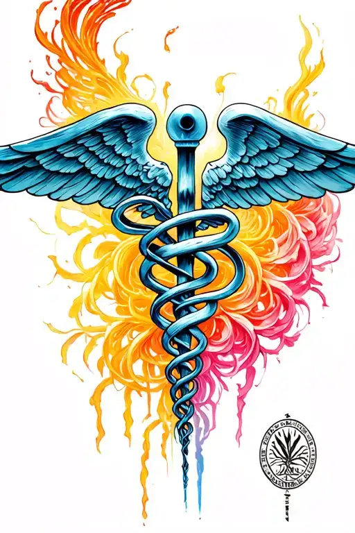 Sonder Vertical Caduceus Intertwined