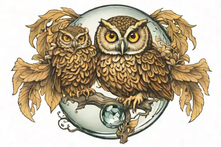 Crystal Ball With Owl