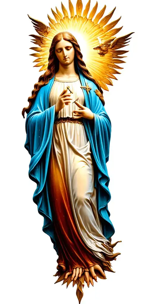 Virgin Mary America Faith Work Ethic