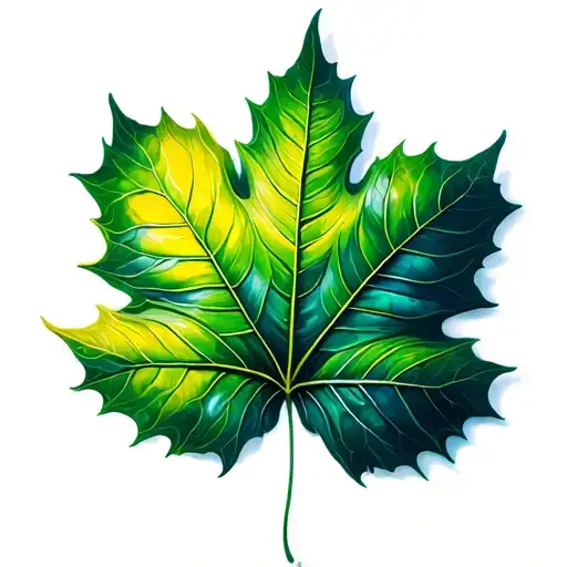 Crowned Sycamore Leaf