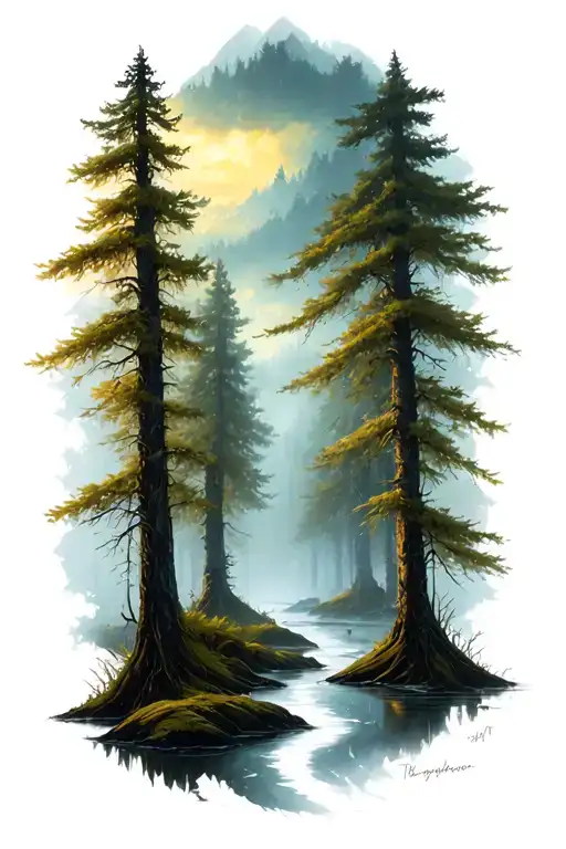 Dark Forest Landscape