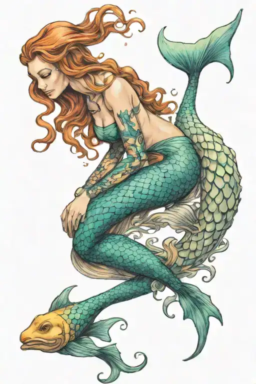 Mermaid Sitting Alone