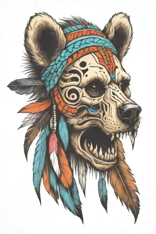 Bear Head Native American Skull