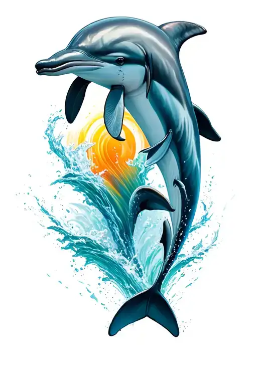 Dolphins Jumping