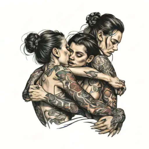 Two Girls Strangling Each Other