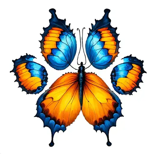 Butterfly Paw Print