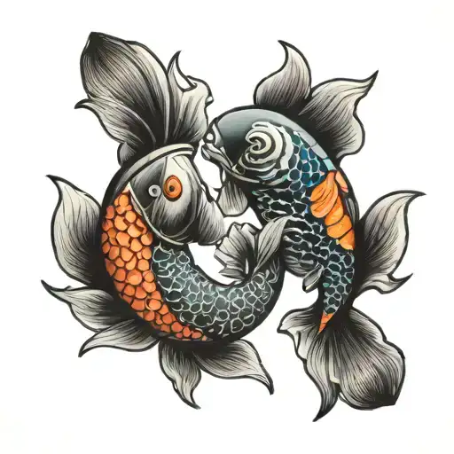 Yin Yang Koi Fish