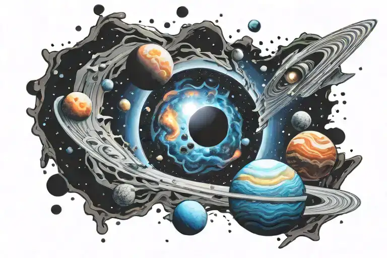 Space Without Large Planets And A Black Hole