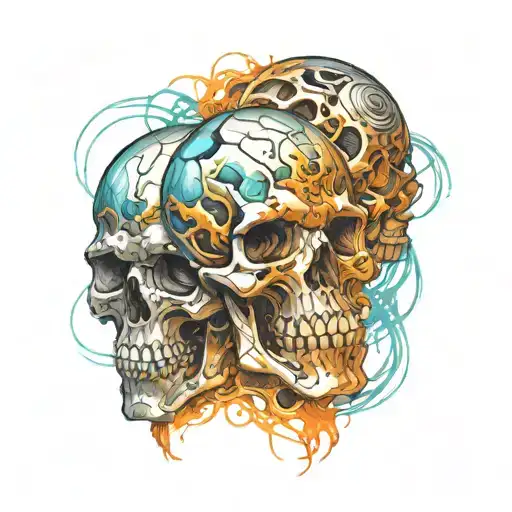 Skulls Scary Futuristic Robotic