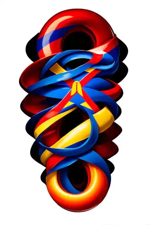 Az Flag Downward Spiral Intertwined