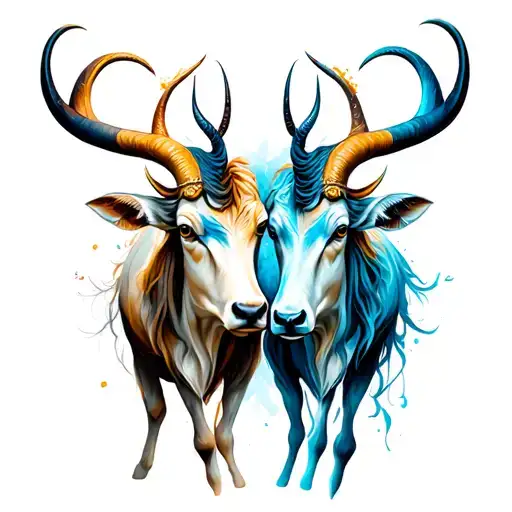 Taurus And Sagittarius Sign Intertwined