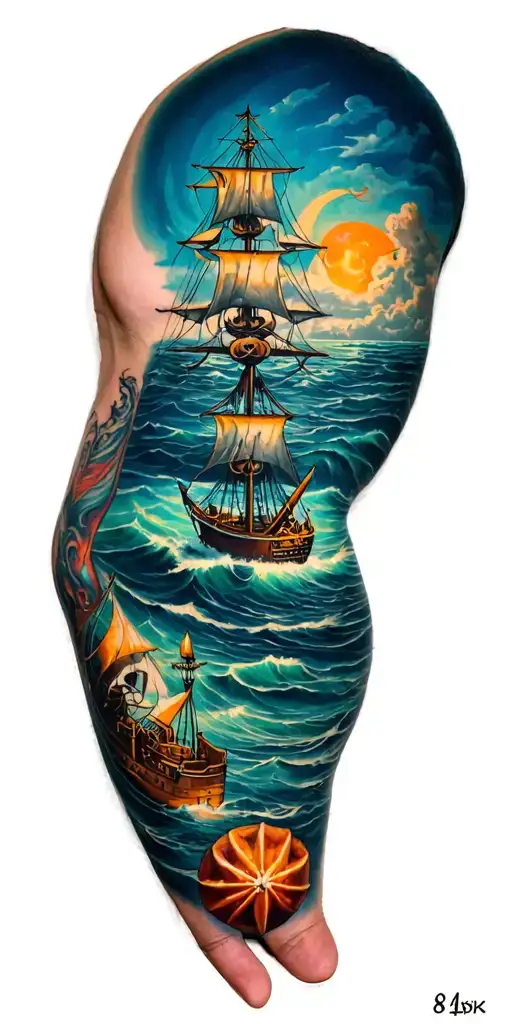 Nautical Arm Sleeve