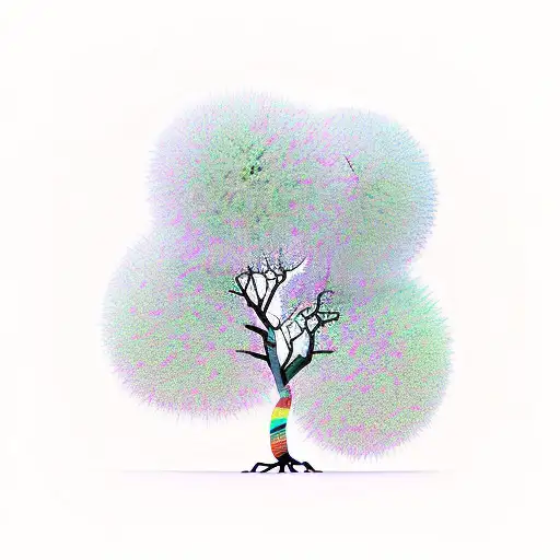 Tree Growing Turning From Organic To Geometric