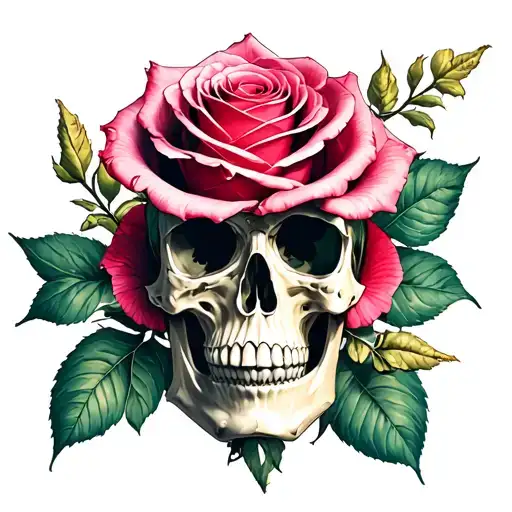 Momento Mori With Rose Surrounded