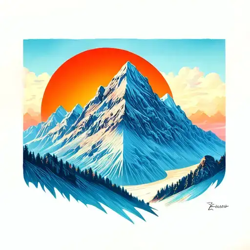 Mountains Inside The Hot Sun