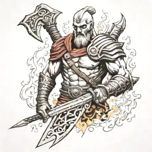 Ares God Of War Fire Sword