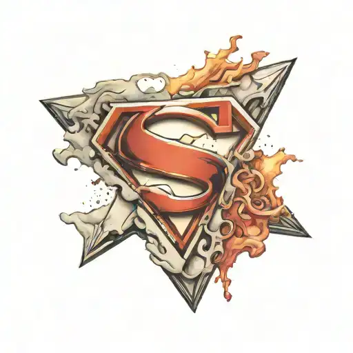 Superman Logo Inside The Letter X