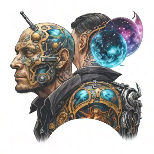 A Animatronic Man Looking At Space