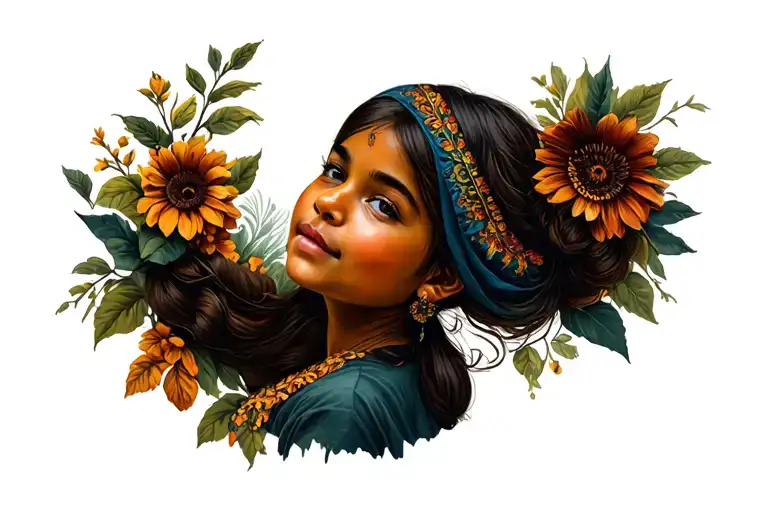 Only Text 'Village Girl'
