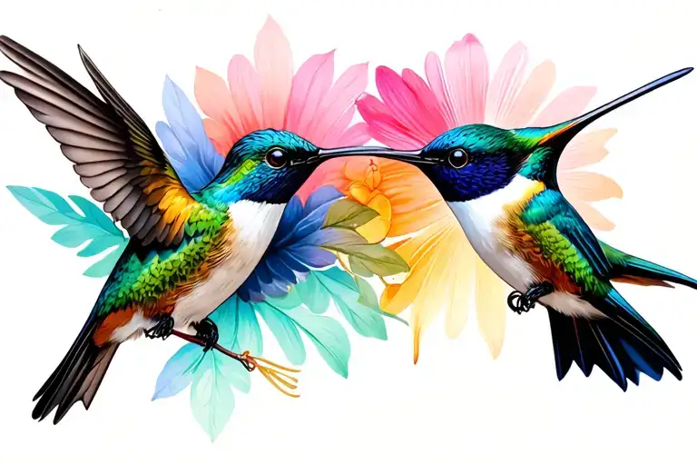 Hummingbird And Blackeyed Susie