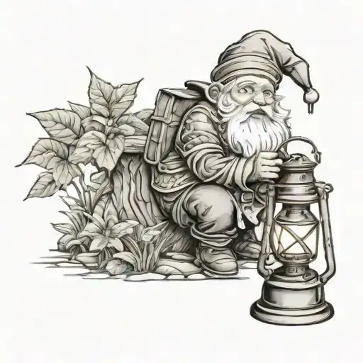 Garden Gnome With Lantern