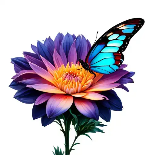 Dahliah With Buterfly