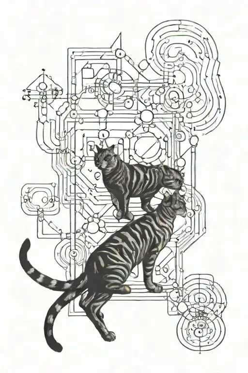 Dopamine Chemical Structure With Cat Walking On Top