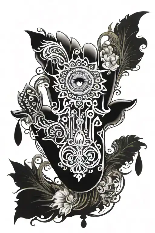 Hamsa Libra Angelic Symbol Intertwined