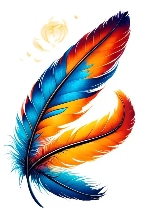 Feather Intertwined Symbolizing