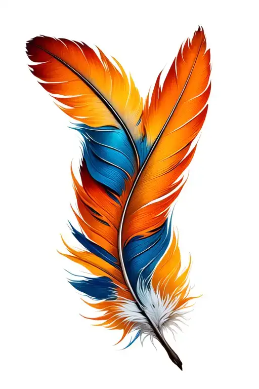 Feather Intertwined Symbolizing Strength And Resilience